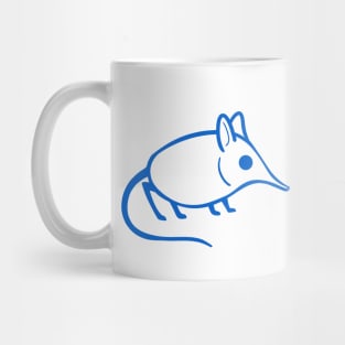 Elephant shrew minimalist design in blue ink Mug